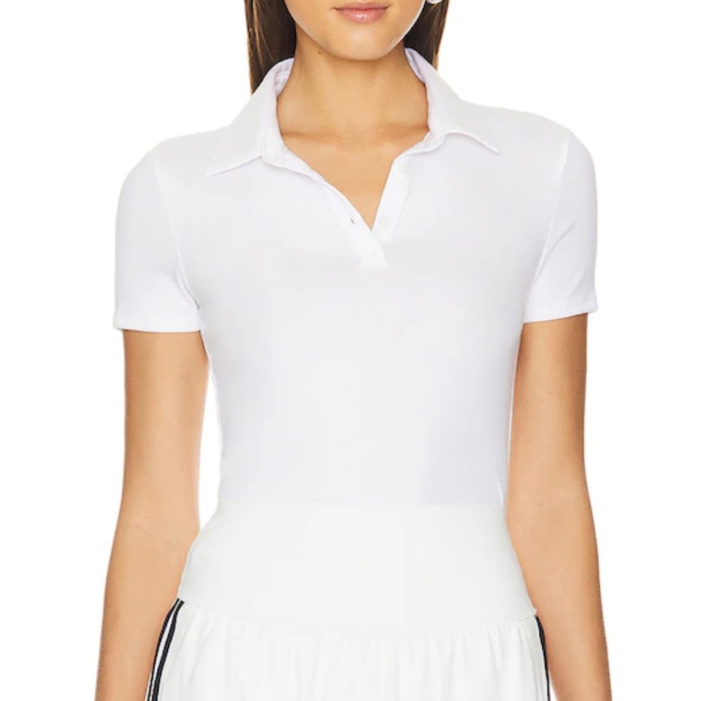 H&M Classic White Short Sleeve Polo Top